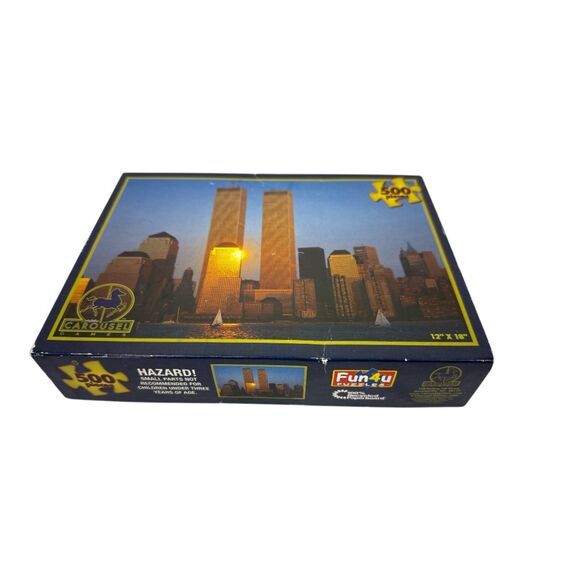 World Trade Center Jigsaw Puzzle 500 Pieces vintage 2001 12 x 18 New York City - Picture 1 of 7